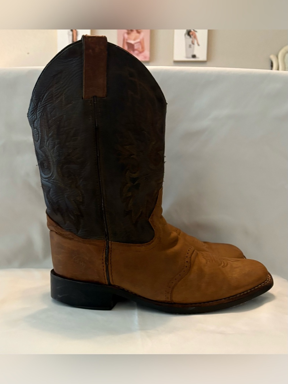 Double H Men’s Western Square Toed Boots DH 3571 Size 9 - Picture 4 of 12